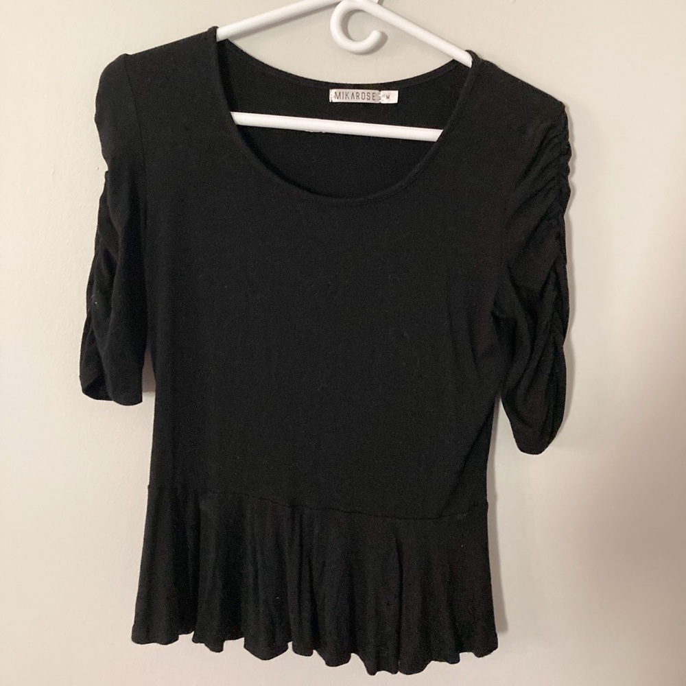 Black peplum top